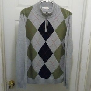 J. Crew Argyle XL 1/2 Zip Sweater